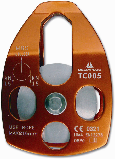 POULIE À FLASQUES OSCILLANTES DELTA PLUS EN ALUMINIUM - TC005