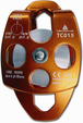 DOUBLE POULIE À FLASQUES OSCILLANTES DELTA PLUS EN ALUMINIUM - TC015