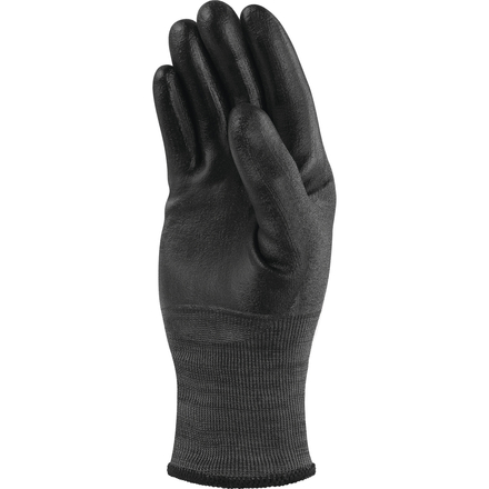 GANT ANTISTATIQUE TRICOT DELTANOCUT®/CARBONE - PAUME ENDUITE PU - JAUGE 18 DELTA PLUS - VECUTB05GR