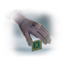 GANT DELTA PLUS ANTISTATIQUE TRICOT CUIVRE/POLYAMIDE - ENDUCTION PU BOUTS DES DOIGTS -VV792BC0