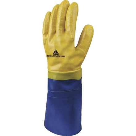 GANT DELTA PLUS NITRILE - LONGUEUR 40 CM BLEU JAUNE - VV911JA0