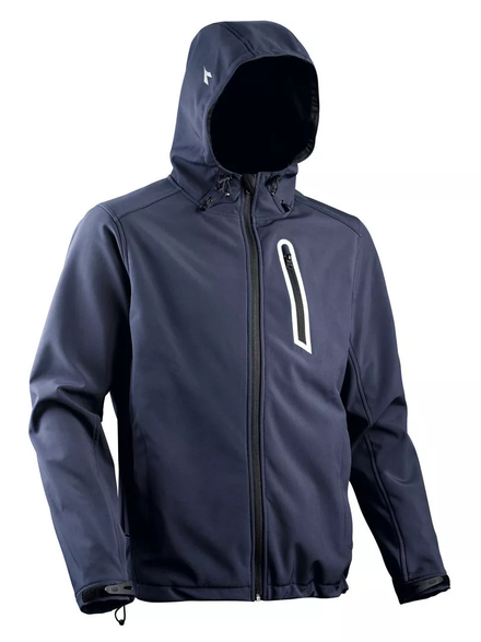 VESTE SOFTSHELL DIADORA BLEU 3 POCHES AVEC CAPUCHE SAIL - 15963260064