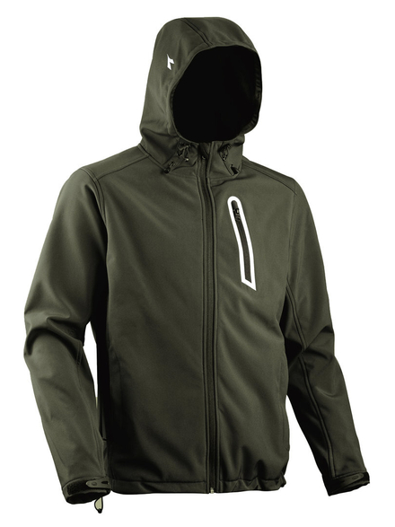 VESTE SOFTSHELL DIADORA VERT 3 POCHES AVEC CAPUCHE SAIL - 15963270226