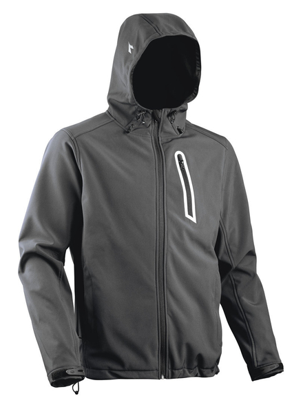 VESTE SOFTSHELL DIADORA GRIS 3 POCHES AVEC CAPUCHE SAIL - 15963275069