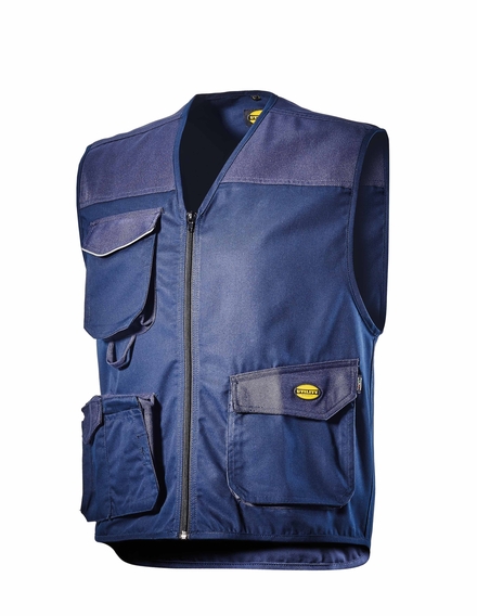 GILET DIADORA 3 POCHES BLEU MOVER POLY - 160302600620