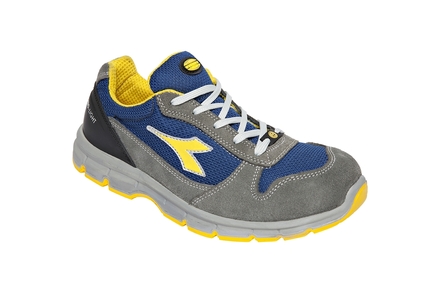 CHAUSSURE DE SECURITE BASSE DIADORA LOW RUN II TEXTILE S3 ESD SRC GRIS CHATEAU/BLEU ENSEIGNE -175305C4906