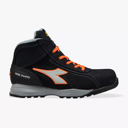 Chaussure de sécurité montante noire-orange DIADORA UTILITY GLOVE MDS MID S3 HRO SRC - 177662C9545