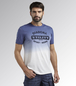 T-shirt de travail bleu/blanc manche courte DEEP DYED - Diadora - 17983175151