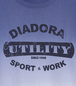 T-shirt de travail bleu/blanc manche courte DEEP DYED - Diadora - 17983175151