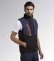 Gilet de travail bleu/noir VEST SOFTSHELL HYBRID - Diadora - 180066C4725