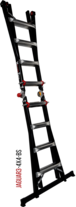 ÉCHELLE ARTICULÉE TÉLESCOPIQUE JAGUAR3 4x4 HELDER PRO AVEC BARRE STABILISATRICE - JAG3-4x4BS