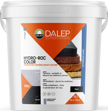 Hydrofuge Minéralisant Coloré HYDRO-ROC COLOR NOIR - Seau 20 L DALEP - 1.02.0028.06