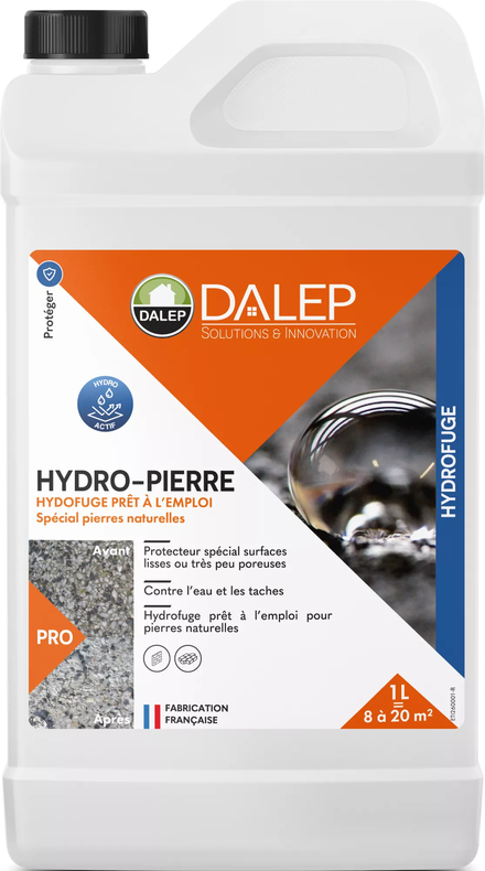 Hydrofuge HYDRO-PIERRE Prêt à l'Emploi - Bidon 1 L DALEP - 1.02.0030.01