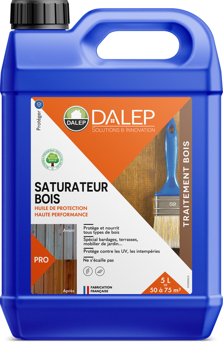 Huile de Protection SATURATEUR BOIS Haute Performance - Bidon 5 L DALEP - 1.03.0036.03