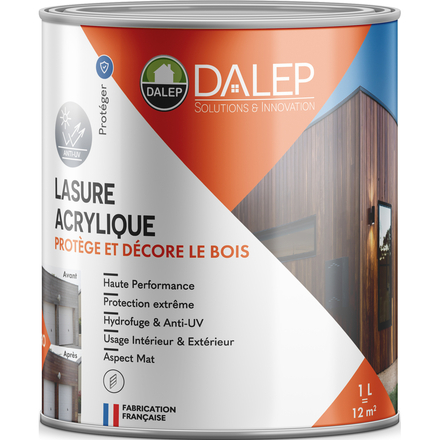 Protection Extrême LASURE ACRYLIQUE INCOLORE - Pot 1 L DALEP - 1.03.0037.01