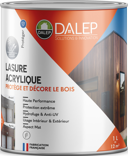 Protection Extrême LASURE ACRYLIQUE GRIS CACHEMIRE - Pot 1 L DALEP - 1.03.0041.01