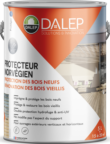 Protection NORVÉGIEN Bois Prêt à l'Emploi - Pot 5 L DALEP - 1.03.0042.03