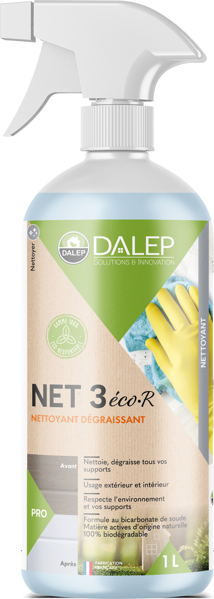 Nettoyant NET 3 éco·R Dégraissant - Pulvérisateur 1L DALEP - 1.04.0045.01