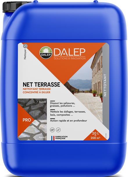 Nettoyant Terrasses Concentré NET TERRASSE - Bidon 20 L DALEP - 1.04.0047.06