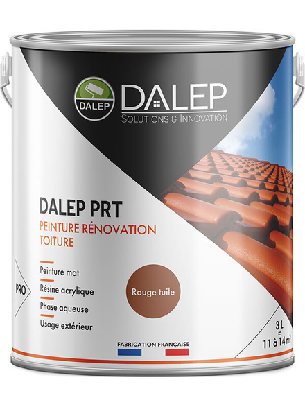 DALEP PRT ROUGE TUILE Peinture Rénovation Toiture - Seau 3L - DALEP - 1.06.0125.30