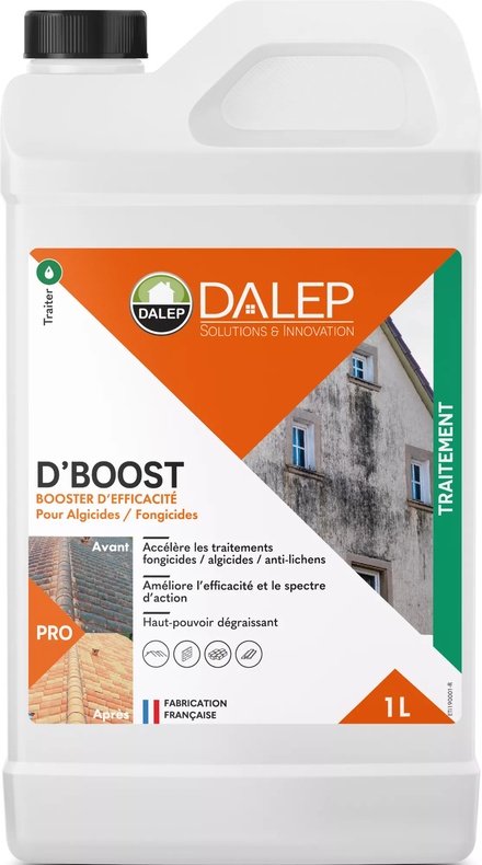 Détergent Additif D'BOOST pour Fongicides et Algicides - Bidon 1 L DALEP - 190001