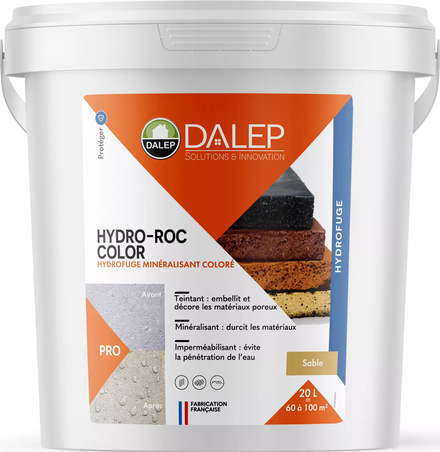 Hydrofuge Minéralisant Coloré HYDRO-ROC COLOR SABLE *- Seau 20 L DALEP - 241020