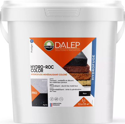 Hydrofuge Minéralisant Coloré HYDRO-ROC COLOR NOIR - Seau 5 L DALEP - 247005