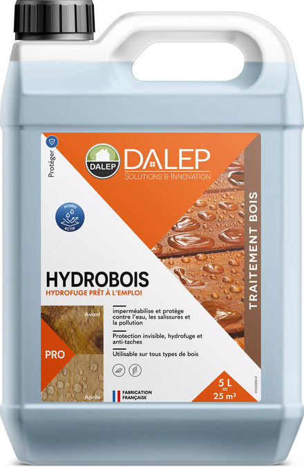 Hydrofuge HYDROBOIS Prêt à l'Emploi - Bidon 5 L DALEP - 320005