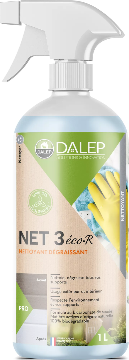 Nettoyant NET 3 éco·R Dégraissant - Pulvérisateur 1 L DALEP - 407001