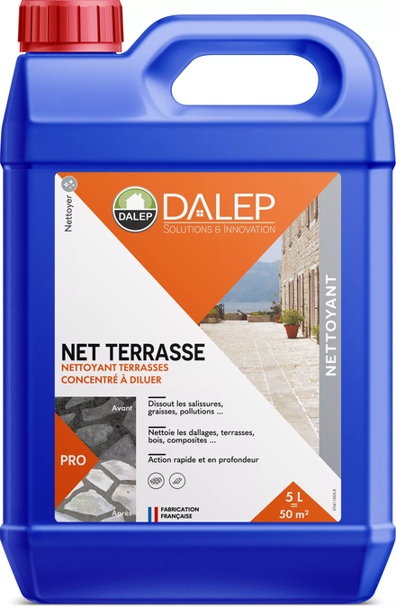 Nettoyant Terrasses Concentré NET TERRASSE - Bidon 5 L DALEP - 411005