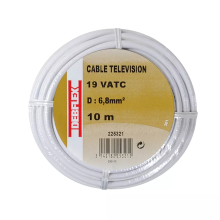 BOBINOT TV 17 VATC 10M BLANC - DEBFLEX - 225321