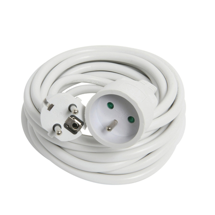 PROLONGATEUR 2P+T 16A 3G1,5 MM² HO5VV-F 5M BLANC - DEBFLEX - 335551
