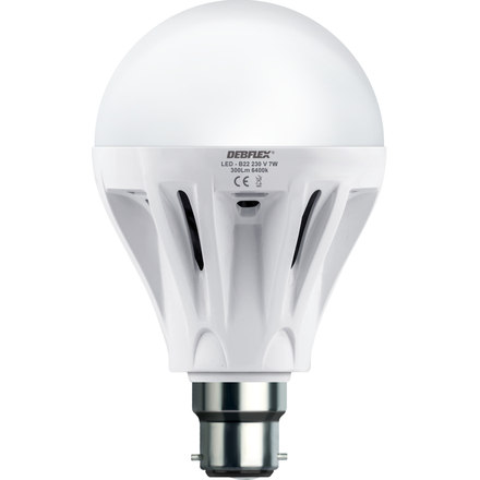 AMPOULE A80 ANTI COUPURE VERRE BLANC B22 7W 6400K 300LM - DEBFLEX - 600033