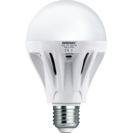 AMPOULE A80 ANTI COUPURE VERRE BLANC E27 7W 6400K 300LM - DEBFLEX - 600034