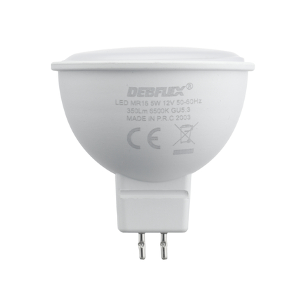AMPOULE SPOT MR16 SMD VERRE BLANC GU 5.3 5W 6500K 400LM - DEBFLEX - 600326