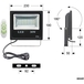 PROJECTEUR LED IP66 RGB 30W 6500K 2000LM - DEBFLEX - 600491