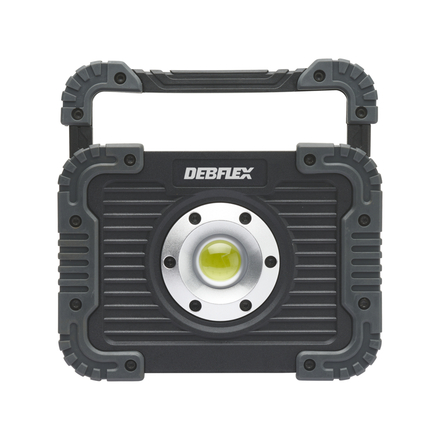PROJECTEUR CHANTIER BATTERIE SIMPLE FLUX IP44 SMD 10W 6500K 750LM - DEBFLEX - 600492