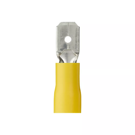 CLIPS MALE PRE-ISOLE 6.3X0.8 MM JAUNE SACHET DE 10 - DEBFLEX - 711053