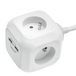 MULTIPRISE CUBE 4 PRISES + 2 USB - DEBFLEX - 712143