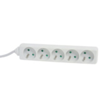 BLOC 5 PRISES 2P+T 16A 1M BLANC - DEBFLEX - 716973