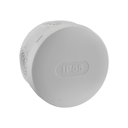 BOITE DE DERIVATION ETANCHE IP55 Ø70/P40 GRIS - DEBFLEX - 718802