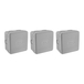 BOITE DE DERIVATION ETANCHE IP54 85X85/P50 GRIS LOT DE 3 - DEBFLEX - 718813