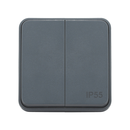 CYKLONE IP55 DOUBLE VA ET VIENT ANTHRACITE - DEBFLEX - 730423