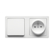 BLOK DUO VA ET VIENT+ PRISE DE COURANT 2P+T BLANC - DEBFLEX - 746808