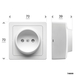 BLOK PRISE DE COURANT 2P BLANC - DEBFLEX - 746809