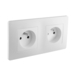 CALY DOUBLE PRISE 2P+T HORIZONTALE BLANC - DEBFLEX - 749558