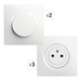 CASUAL EVO LOT COMPLET 3 PRISE 2P+T AFFLEURANT + 2 VA ET VIENT BLANC - DEBFLEX - 749664