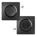 CASUAL EVO LOT COMPLET 3 PRISES 2P+T AFFLEURANT + 2 VA ET VIENT NOIR - DEBFLEX - 749665