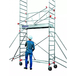 Échafaudage roulant aluminium DUARIB AL255 base standard + lisse hauteur travail 4.90 m - 613813