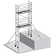 Échafaudage roulant aluminium DUARIB AL255 base standard + lisse hauteur travail 4.90 m - 613813